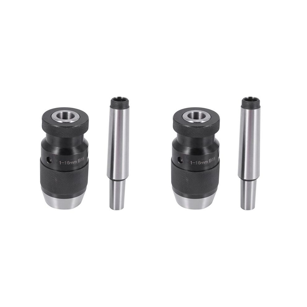 2X Keyless Drill Chuck 1-16Mm B18 + Mt3 M12 Din228a Morse Taper Arbor 6032923153192
