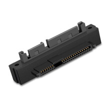 10 Uds SFF-8482 SAS Hembra A Macho 15 Pines Cabezal Curvo Adaptador de Ángulo de 90 Grados Convertidor para Cable de Placa Base