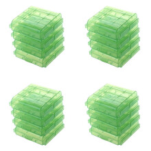 Pack van 16 Stuks AA / AAA-Batterijopslag, Harde Hoes, Groen