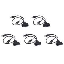 5X USB2.0 to Adapter Cable 33cm for 2.5 Inch External SSD HDD