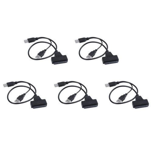 5X USB2.0 to  Adapter Cable 33cm for 2.5 Inch External SSD HDD