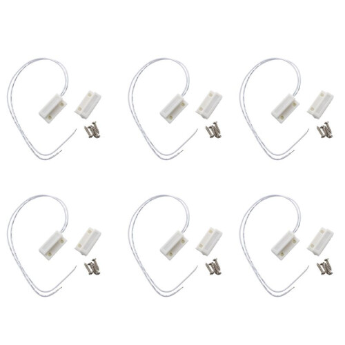 12X White Door Window Contacts Magnetic Reed  Sensor 1
