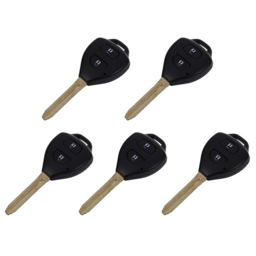 5X 2 Button Shell Key PLIP Remote Key for  Camry  Hilux Tarago Prado