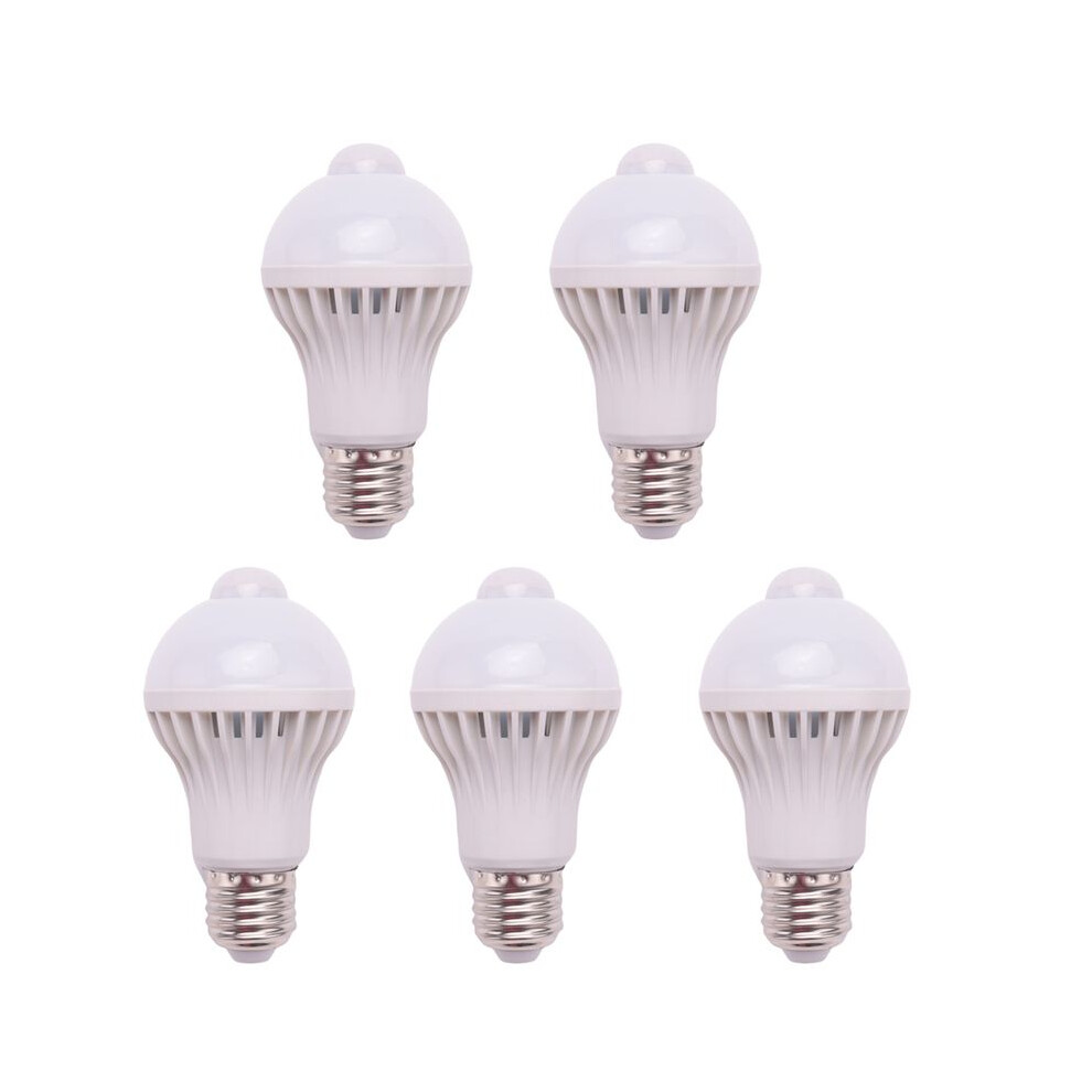 5X E27 Led Bulb Motion Sensor Led Pir Motion Sensor Lamp Globe Bulb Lamp, 5W Light 6034013941443