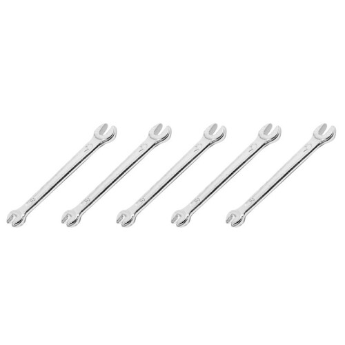 5X Silver Tone 5.5mm X 7mm U Shape Double Open-Ended Wrench Tool