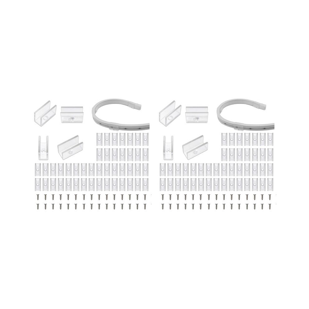 Neon Rope Light Mounting Brackets, 200Pcs Neon Lights Install Fixing Clips Accessories For 6X12mm Led Neon Flex Strip 6033952740834