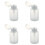 4X 150ml Nail Art Makeup Polish Plastic Pump Dispenser Bottle Remover White 1