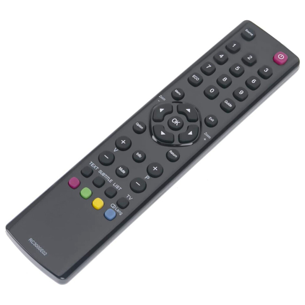 2X Rc3000e02 Replace Remote Control For Tcl Tv L19e4103 L40e3000f L40e5200f L46e5300f L48f3300f L24d3260f L24d3270 6032990652338