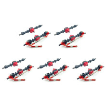 5X Essieu Complet Avant et Arrière de Voiture TéléCommande pour MN D90 D91 D96 D99S MN90 MN96 MN99 MN99S 1/12 Pièces de Mise à Niveau de Voiture