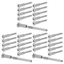 30Pcs Invisible Cable Railing Kit, Swage Stud End for Cable Railing, Swage Tensioner Cable Railing System for Wood