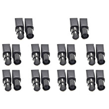 10Pair DMX to RJ45 Connector RJ45 Ethernet to 5 Pin XLR DMX Female & Male Adapter for Audio Video