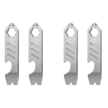 4X TC4 Titanium Alloy Bottle Opener Graduated Scale Wrench Outdoor Tools Multifunction Camping Gear