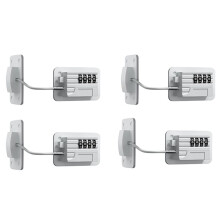 4X Koelkastslot 4-Cijferig Cijferslot voor Koelkasten, Diepvriezers en Kasten, Installatie Zonder Boren Kind- en Huisdierveilig