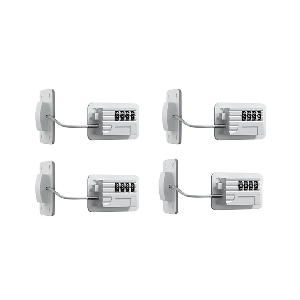 Photos - Baby Safety Products 4X Fridge Lock 4-Digit Combination Lock for Refrigerators, Freezers and Cabinets, No-Drill Installation Child