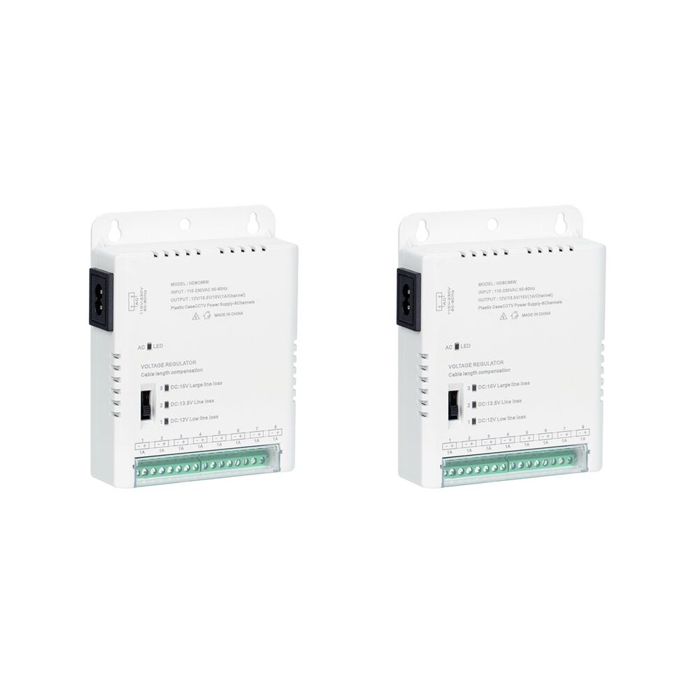 2X Cctv Camera Power Supply Distribution Power Supply 90V-264Vac Input To 12V-13.8-15Vdc Output 8 Channel, Hd8c96w 4711498966414