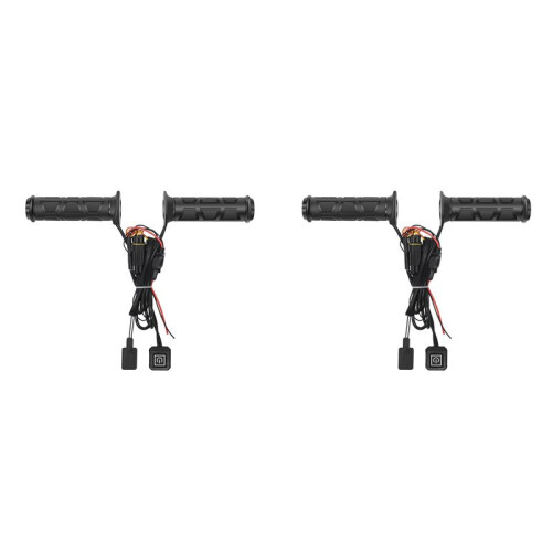 2X Hand Warmer Grip  Temperature Control Adjustable Hot Grip Handle Waterproof ATV Handlebar Heater for Motorcycles