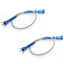 2X Flexibel Plockmagnet 4-Klor LED-Ljus Magnetisk Lång Fjäderplockare Bilreparationsfångare Toalettprylar Avloppsupptagningsverktyg