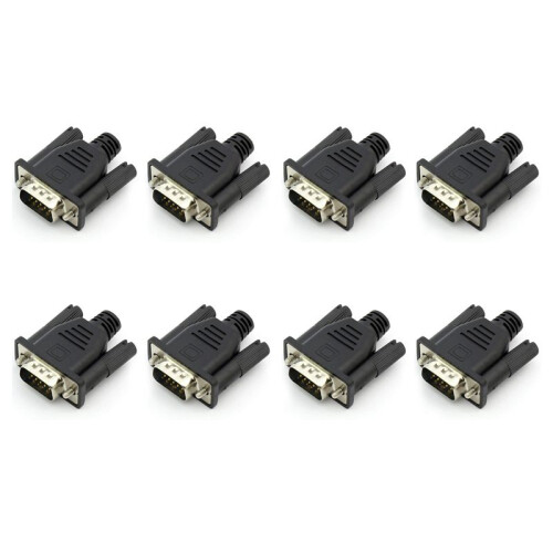 8X VGA Virtual Display Adapter Male Dummy Plug EDID Headless  Emulator Lock Plate