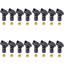 Supporto per Clip Microfono Universale da 16 Pezzi con Adattatori Dado Maschio da 5/8 Pollici un Femmina da 3/8 Pollici