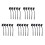 25 Pcs Black Non Slip Handle PCB Rework ESD Anti Static Dust Brush 17cm 1