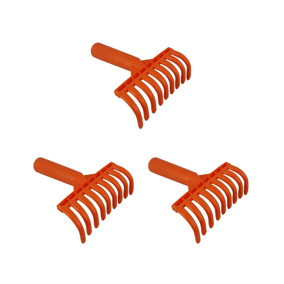 3X Olive Rake Heads 9-Tooth Rake Multipurpose Plastic Shovel Rake Olive Picking Rake Inner Diameter 2.5Cm 4712266378156