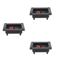 3pcs 90x78mm Square Binding Post Type Speaker Box Terminal Cup Wire Connector Board