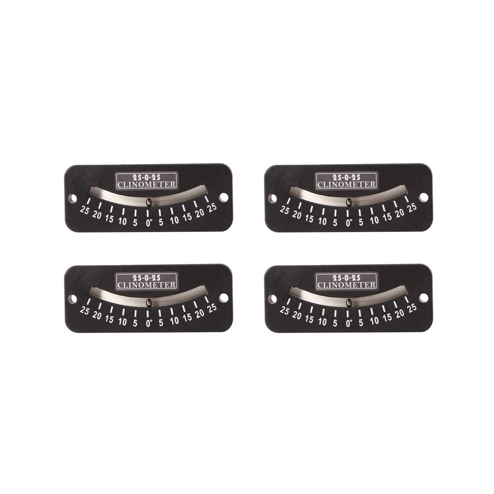 4X 25-0-25 Inclinometer Protractor Inclinometer Angle Measuring Instrument Tilt Gauge Slope Meter 4711519437770