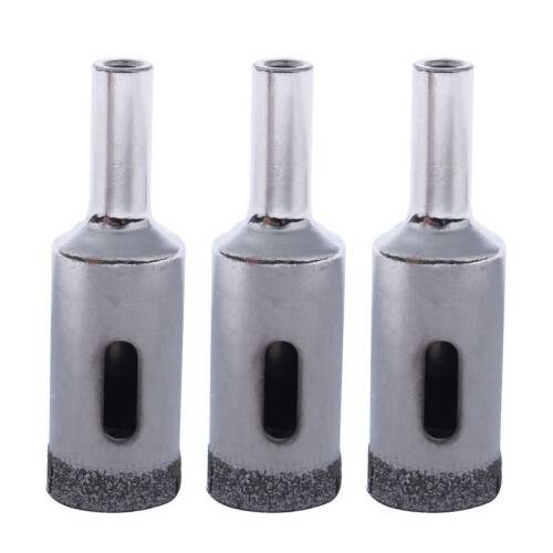 3X Diamond Particles Coated Drill Bit Ceramic Tile 16mm Dia Glass Hole Saw