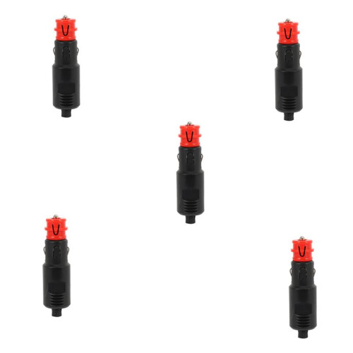 5X 12V Car Cigarette Lighter Socket Power Plug Connection Male Adaptor