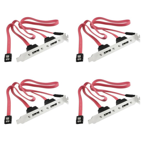 4X Dual Port  Serial ATA Cable to ESATA Bracket Adapter Cable