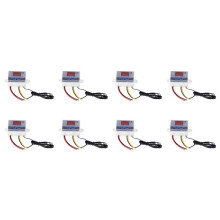 8X 220V Digital LED Temperature Controller 10A Thermostat Control Probe New