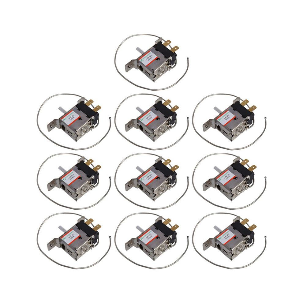 10X Wpf22a 2Pin Refrigerator Refrigeration Thermostat W 30Cm Metal Cord 4711713510163