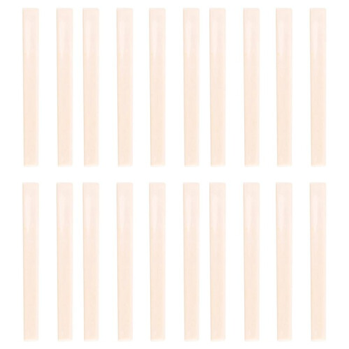 20 Pcs Spare Part Beige Plastic Bridge Saddle Nut for Classical Guitar