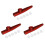 3X Aluminiumlegierung Kazoo mit Membran Rot 1