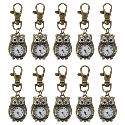 10X Keychain Clock Keyring Owl Shape 37X24Mm 1