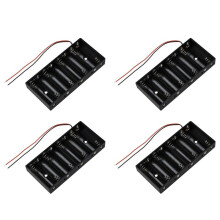 4X New Plastic 8 X 1.5V AA 2A CELL Battery Holder Storage Box Standard 12V Case with Lead Wire