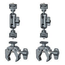 2X Super Abrazadera de Garra de Cangrejo Multifuncional con Base NATO, Potente Abrazadera Fija para Cámara DSLR, Monitores, Micrófono, Luces LED-A
