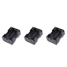 3X Double Side Spring 6 X 1.5 V AA Battery Holder Case Box Black