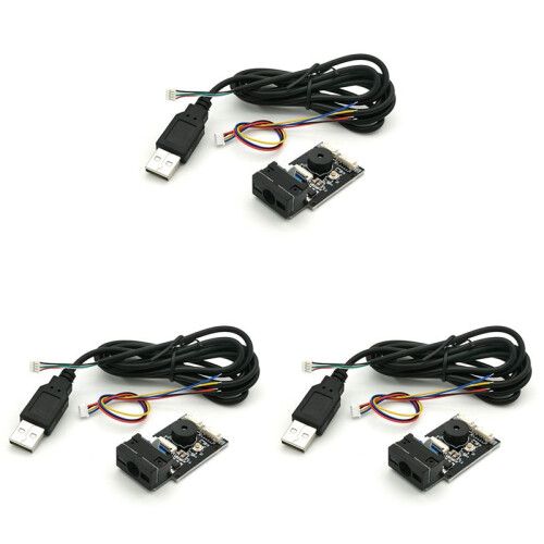 3X GM65 USB Wired Barcode Scanner 1D 2D Bar Code Reader Módulo Leitor de Código QR CMOS Buzzer para Lembrar com Cabo UART