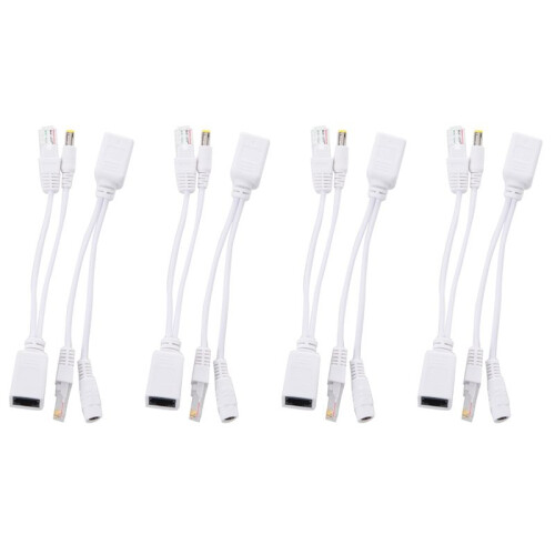 4X WLAN PoE Power Over Ethernet Adapter Injector Antenne