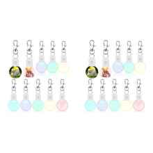 20 Stück LED-Sublimations-Rohling-Schlüsselanhänger, Acryl-Beleuchteter Transfer-Runder DIY-Schlüsselanhänger