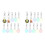20 Pcs LED Sublimation Blank Keychain Acrylic Lighted Transfer Round DIY Keychain 1