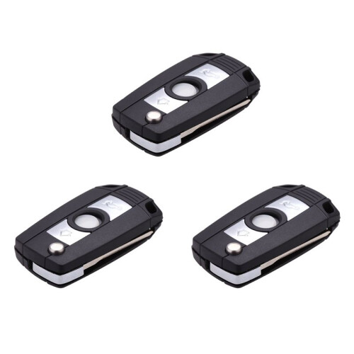 3X Folding Flip Car Keyless Key Shell Fob Case for  3 5 7 Series Z3 Z4 E38 E39 E46