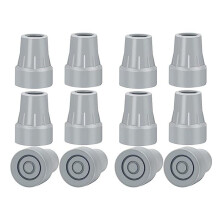 Krückenspitzen, 7/8 Zoll Robuste, Rutschfeste Gummistockspitzen, ErsatzstockfußKappen, Krückenpolster, 12 Stück