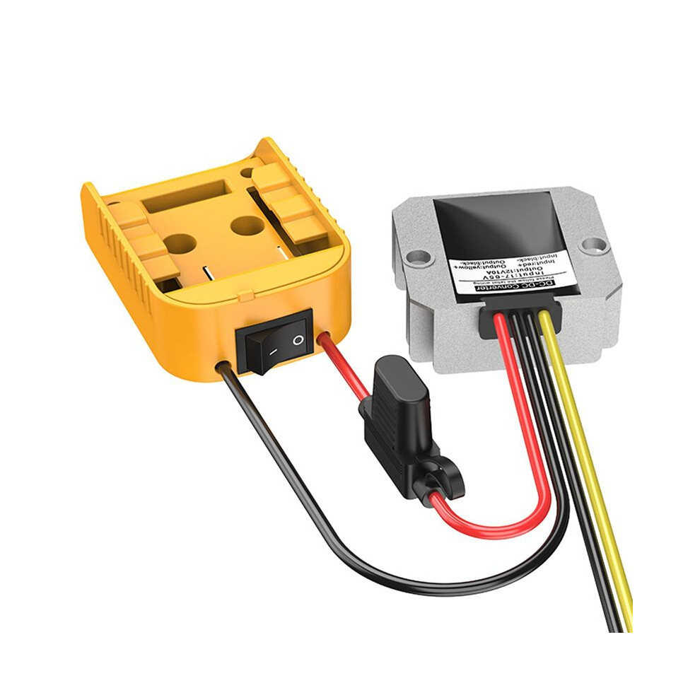 2X For Dcb Series 18V/20V Lithium Battery Adapter + - Step-Down Device(12V,10A,120W)With Fuse 4713919525316