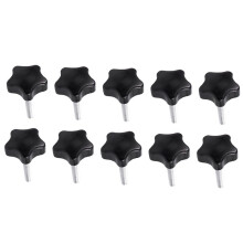 10X Vis M8 X 40 mm TêTe ÉToile Vis à Oreilles PoignéE Bouton de Serrage Noir