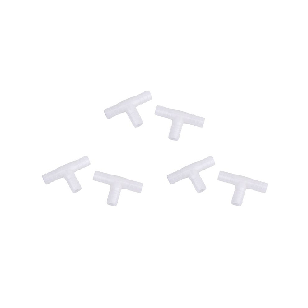 6Pcs 12Mm Plastic Equal Tee Connector Barbed Pipe Fitting Air/Water Hose Joiner 6032911983428