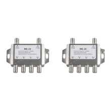 2X 2 em 4 Saídas DiSEqC 4X2 para Sinal de Satélite Multiswitch LNB Tensão Selecionada 950-24000MHz para Receptor de TV