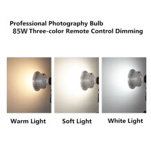 2X 85W LED Photographic Lighting Bulbs E27 Base Lamp with Remote Control Dimmable Daylight Bulb for Photo Studio Softbox