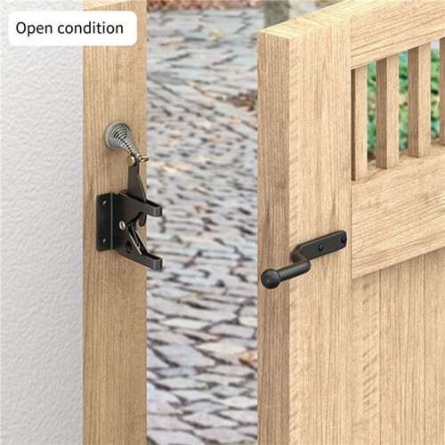 2X Self-Locking Gate  Carbon Steel Post Mounted Fence Gate  Heavy Duty Automatic Gravity Lever 2